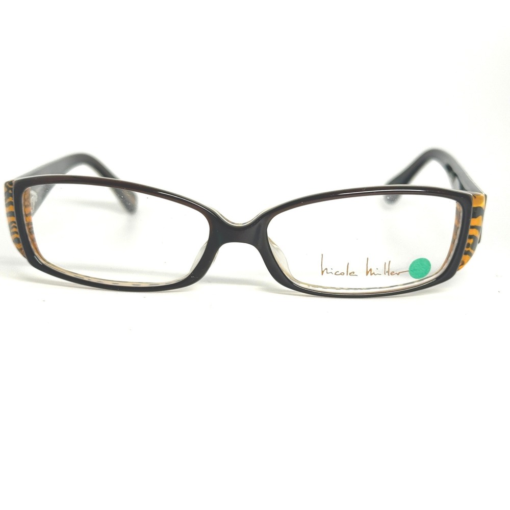 Nicole Miller Glamazon Leopard Print‎ Eyeglasses Frames 53-15-140 Brown 22825